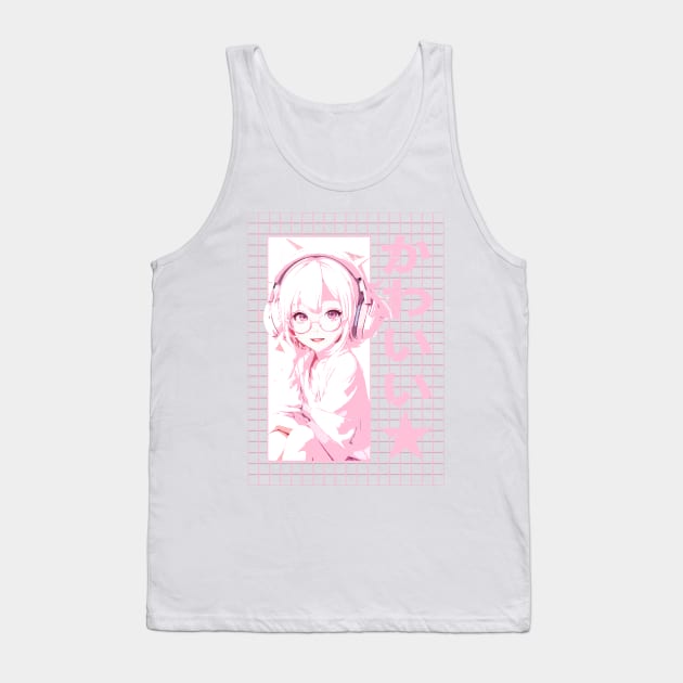 Anime Gamer Girl T-Shirt Hoodie Sticker Case Mug Apparel Wall Art Pillow Magnet Tote Bag Tapestrie Tank Top by DazzlMe